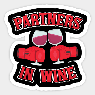 Partners In Wine Vino Wine Lovers Sticker